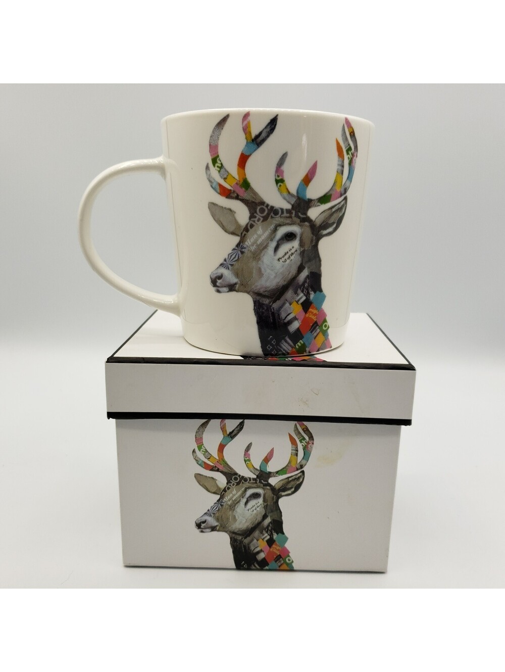 PPD Bone China Coffee Mug in Gift Box Regalia Deer 13.5 fl oz Emma Gate Tea Cup